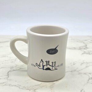 Bad Dog Wisdom Coffee Cup Mug SIT White Restaurant Ware Retro Diner Style Thick